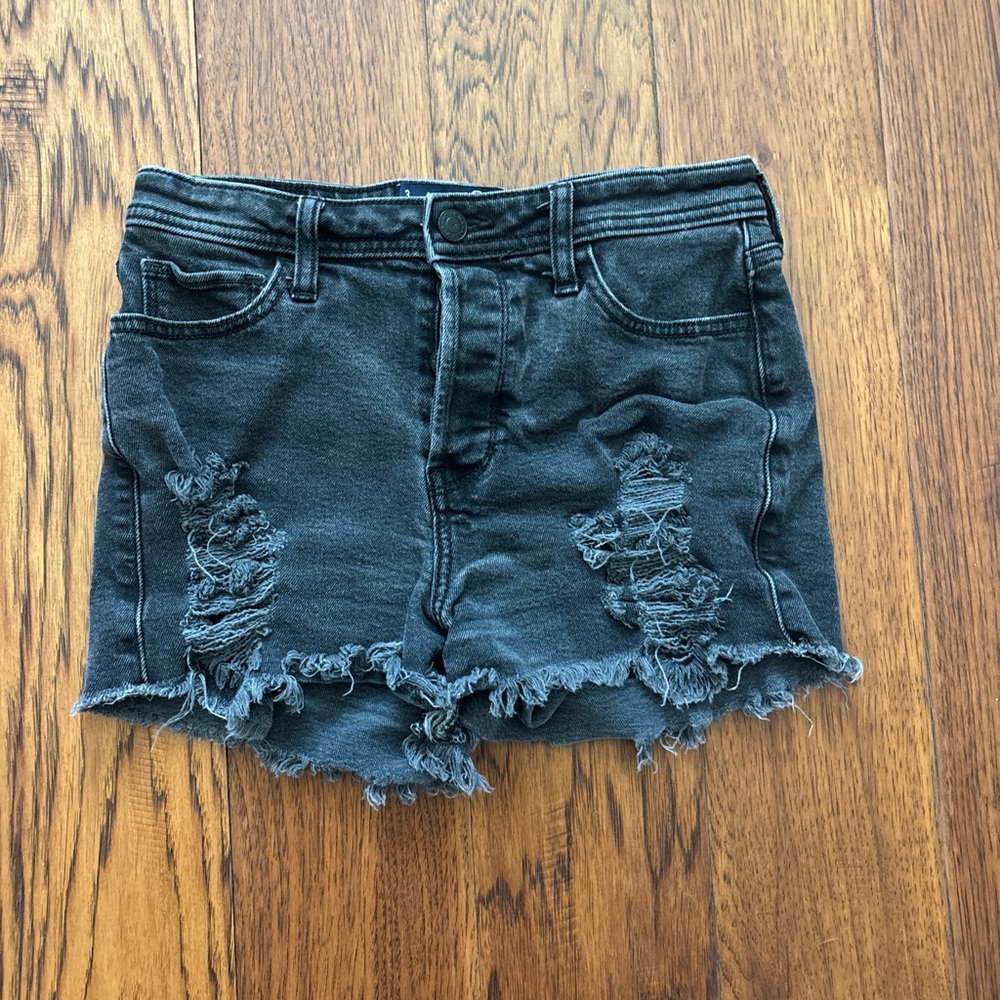 Hollister Charcoal Denim Shorts